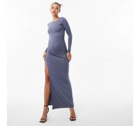 Jack Wills Second Skin Slit Maxi Dress Gris de Folkestone 14 (L) Female
