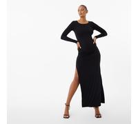 Jack Wills Second Skin Slit Maxi Dress Noir 6 (2XS) Female