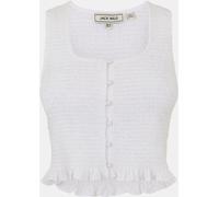 Jack Wills Shirred Tank Blanc vintage 10 (S) Female