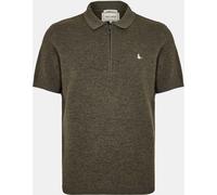 Jack Wills Short Sleeve Zip Knit Polo Fer/Kaki M Male