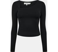 Jack Wills Slash Long Sleeve Top Womens Noir 8 (XS) Female