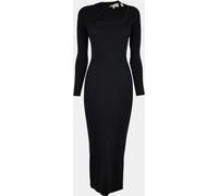 Jack Wills Slash Midi Dress Noir 10 (S) Female