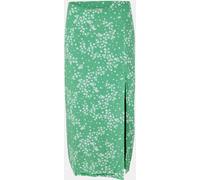 Jack Wills Split Midi Skirt Imprimé vert 10 (S) Female