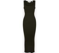 Jack Wills Square Neck Ribbed Maxi Dress Kaki foncé 14 (L) Female