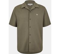 Jack Wills Textured Short-Sleeve Plain Shirt Smokey Olive S Male