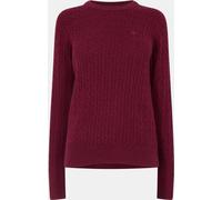 Jack Wills Tinsbury Merino Wool Blend Cable Knitted Jumper Women Bourgogne 12 (M) Female