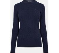 Jack Wills Tinsbury Merino Wool Blend Cable Knitted Jumper Women Marine 12 (M) Female