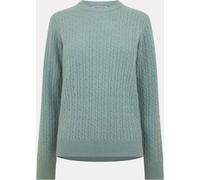 Jack Wills Tinsbury Merino Wool Blend Cable Knitted Jumper Women Vert iceberg 10 (S) Female