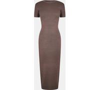 Jack Wills Travel Rib Midi Dress Moka 12 (M) Female