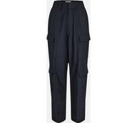 Jack Wills Wide Leg Cargo Pants Noir 6 (2XS) Female