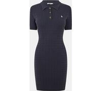 Jack Wills Wills Moray Polo Cable Knitted Mini Dress Women Marine 14 (L) Female