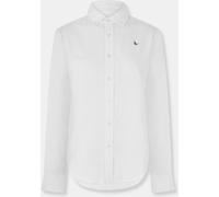 Jack Wills Women's Classic Twill Long Sleeve Plain Shirt Blanc éclatant 8 (XS) Female