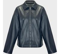 Jack Wills Women's Faux Leather Full Zip Long Sleeve Bomber Jacket Noir 12 (M) Female