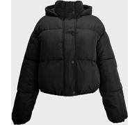 Jack Wills Ritcher Water Resistant Wind Resistant Hooded Short Puffer Jacket Noir 8 (XS) Female