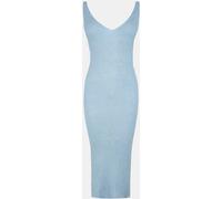 Jack Wills Women's Stitch V-Neck Midi Knitted Jumper Dress Bleu 6 (2XS) Female