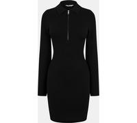Jack Wills Zipped Mini Knitted Jumper Dress Noir 8 (XS) Female