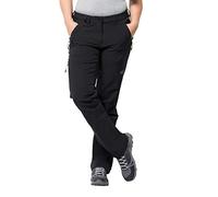 Jack Wolfskin Activate XT ladies versatile ladies softshell pants, wind- and water-repellent outdoor pants, Black, Size: 22
