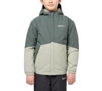 Jack Wolfskin BLOCKY JACKET K, Blouson long Enfants unisexes, slate green/mint leaf,