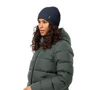Jack Wolfskin Bonnet en Maille côtelée Mixte, Bleu Nuit, Taille Unique