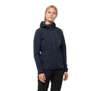 Jack Wolfskin Bornberg Sweat à Capuche W Veste Softshell Femme, Bleu Nuit, s