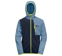 Jack Wolfskin Couche intermédiaire Actamic Grid K Veste en Polaire, Bleu élémentaire, 140 cm Garçon