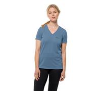 Jack Wolfskin Crosstrail T pour Femme T-Shirt, Bleu élémentaire