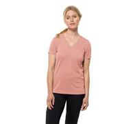 T-shirt Jack Wolfskin Crosstrail à manches courtes rose pour femme. - XL