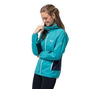 Jack Wolfskin Eagle Peak II Softshell W Vareuse, Bleu foncé, S Femme