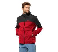Jack Wolfskin Feldberg Sweat à Capuche M Veste Softshell, Rouge Brillant, L Homme
