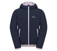 Jack Wolfskin FOURWINDS Jacket Kids Veste Softshell, Night Blue/Pale Lavender, 104 Unisex Kinder