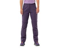 Jack Wolfskin GLASTAL Zip Off Pants W Pantalon de randonnée Softshell, Dark Grape, 36 Damen