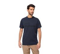 Jack Wolfskin Homme Brand M T-Shirt, Bleu Nuit, S EU