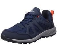 Jack Wolfskin Homme WOODLAND 2 TEXAPORE LOW M Chaussure de Marche, Dark Bleu / Rouge, 40.5 EU