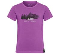 Jack Wolfskin Hiking Graphic Short Sleeve T-shirt Violet 152 cm Garçon