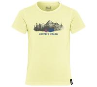 Jack Wolfskin Hiking Graphic Short Sleeve T-shirt Jaune 164 cm Garçon