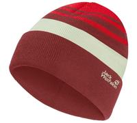 Jack Wolfskin - Kid's Stripy Knit Beanie - Bonnet - 49-50 cm - siren red