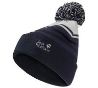 Jack Wolfskin - Kid's Stripy Pompom Beanie - Bonnet - 49-50 cm - dark navy