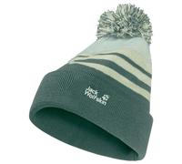 Jack Wolfskin - Kid's Stripy Pompom Beanie - Bonnet - 51-53 cm - sago palm