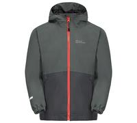 Jack Wolfskin Mixte Enfant 3 en 1 Iceland K Veste, Vert Ardoise, 92 EU