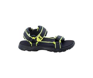 Jack Wolfskin Mixte Enfant Seven Seas 3 K Sandale, Bleu Lime, 27 EU
