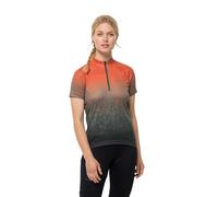 Jack Wolfskin Morobbia Half Zip Print Short Sleeve T-shirt Gris S Femme