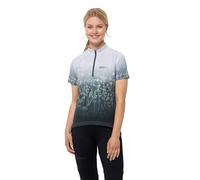Jack Wolfskin Morobbia Half Zip Print Short Sleeve T-shirt Gris M Femme