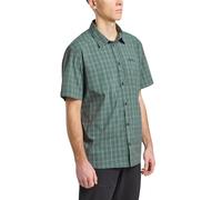 Jack Wolfskin Norbo S/S Chemise, Hedge Green Checks, XL Homme