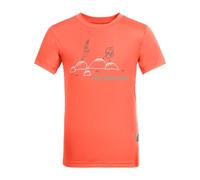 Jack Wolfskin Out and About T Kids T-Shirt, Orange numérique, 6 Ans Fille