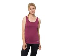 Jack Wolfskin Pack & Go Tank W T-Shirt sans Manches Femme, Rouge Sangria, XS