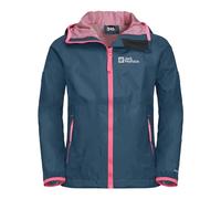 Jack Wolfskin Rainy Days Veste K Pluie Mixte, Dark Sea, 12 Ans