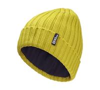 Jack Wolfskin Rib Knit Beanie Bonnet, Chartreuse, Taille Unique Mixte