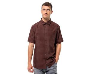 Jack Wolfskin S El Dorado Shirt Mens Chemise, Dark Mahogany Check, S EU