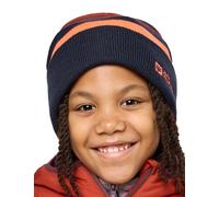 Jack Wolfskin Stripy Knit Beanie K, Bonnet Enfants Unisexes, Night Blue,