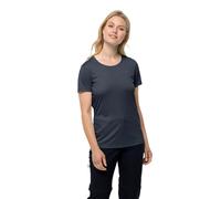 Jack Wolfskin Tech T W T-Shirt à Manches Courtes Femme, Bleu Nuit, L